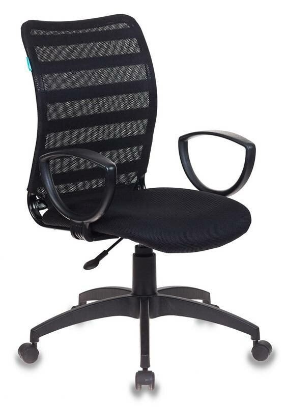 Кресло Бюрократ CH-599AXSN, обивка: сетка/ткань, цвет: черный TW-11