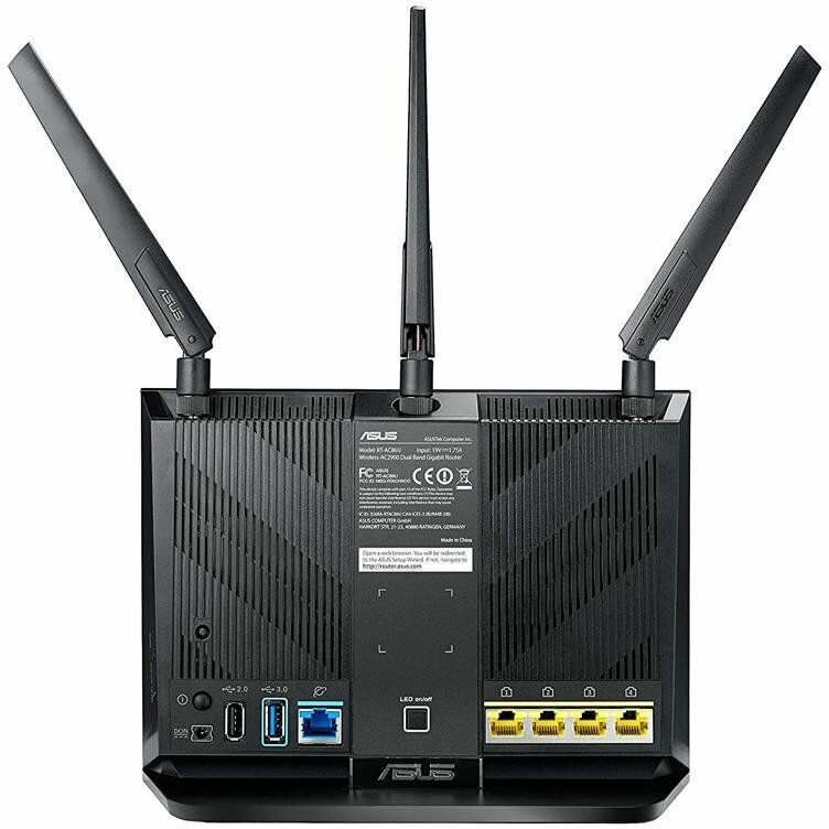 Роутер беспроводной Asus RT-AC86U AC2900 10/100/1000BASE-TX/4G ready черный