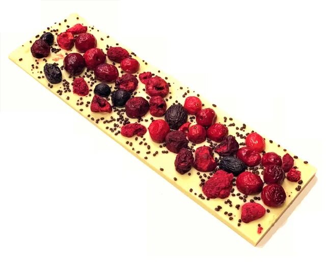 Шоколадная плитка «Candy Day» 200 грамм. Белый бельгийский шоколад с ягодой.