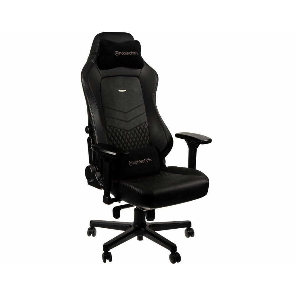 Игровое Кресло Noblechairs HERO Real Leather (NBL-HRO-RL-BLA) black - фотография № 1