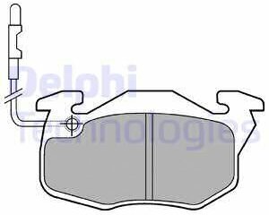 Колодки тормозные передние Peugeot 106 II/405 II/405 II Break 87>04 Renault 19 I/19 II/Clio I 88>98 DELPHI LP490