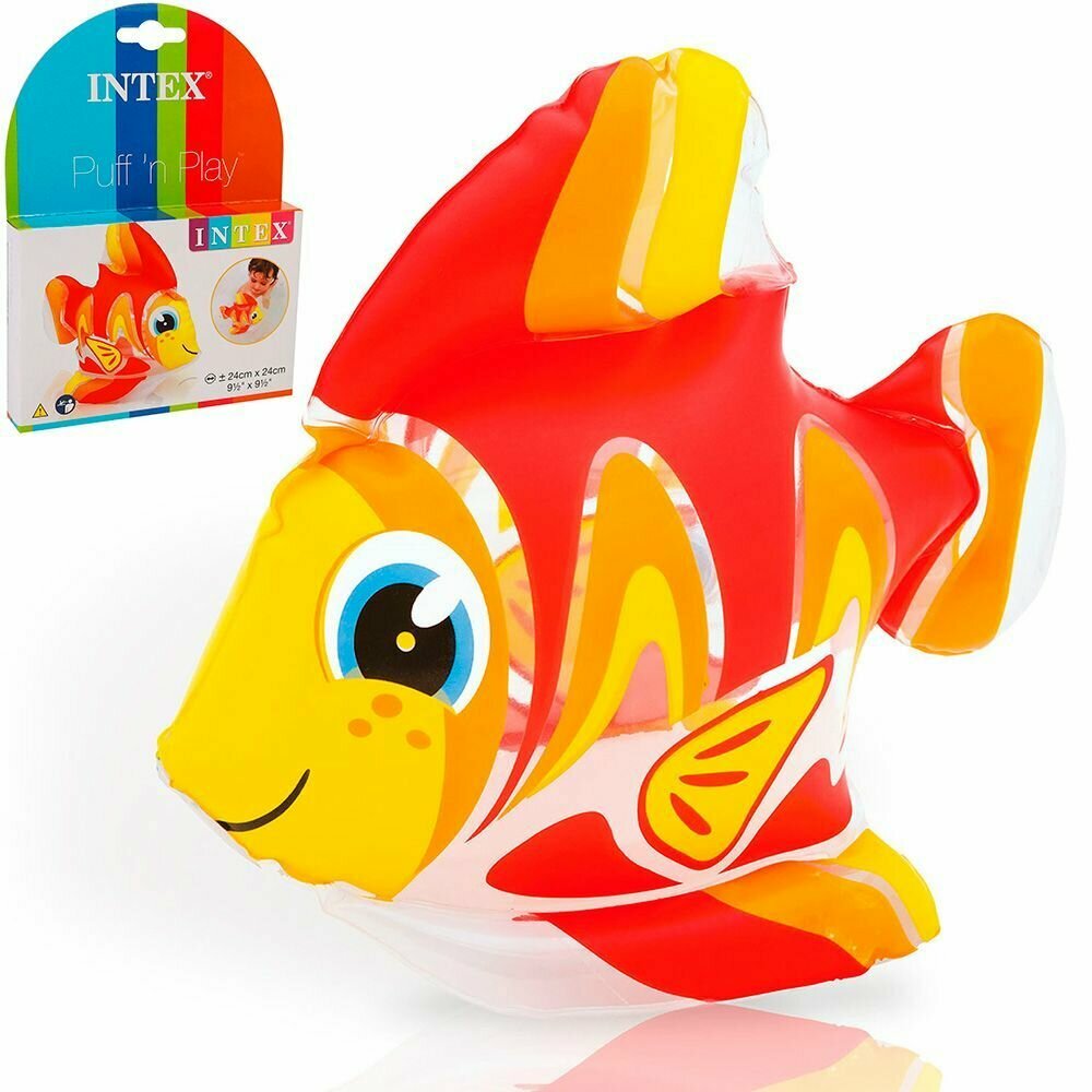 Надувная игрушка для плавания Золотая рыбка, от 2 лет / Красный