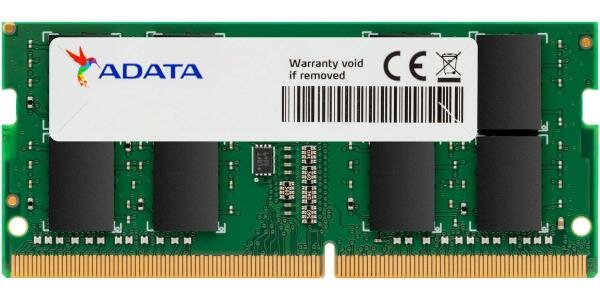 Оперативная память для ноутбука 8Gb (1x8Gb) PC4-25600 3200MHz DDR4 SO-DIMM CL22 A-Data AD4S32008G22-SGN