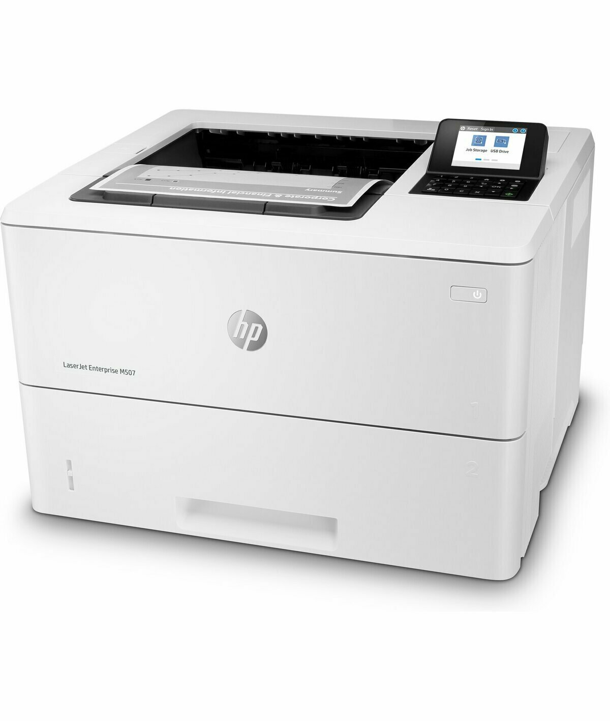 Принтер HP LaserJet Enterprise M507dn 1PV87A/A4 черно-белый/печать Лазерный 1200x1200dpi 43стр.мин/Wi-Fi Bluetooth Сетевой интерфейс (RJ-45)