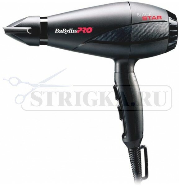 Фен BaByliss Pro BLACK STAR 2000Вт, 2 насадки