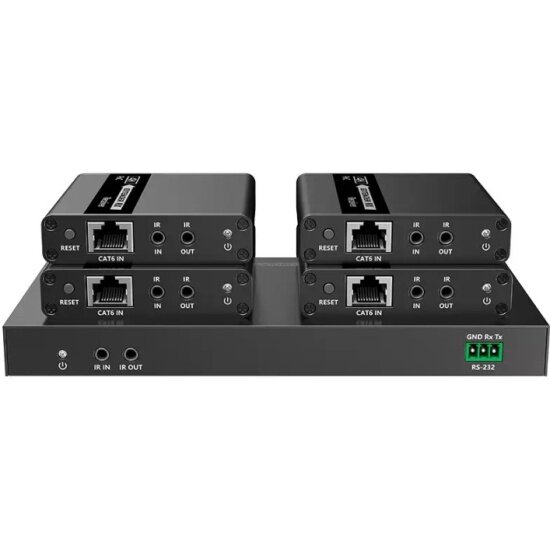 Разветвитель-удлинитель Lenkeng 1*4 HDMI по витой паре CAT6/7 до 40/70 м, 4K, RS232, ИК LKV724P (LKV724P)