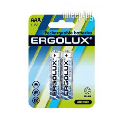 батарейки AAA - Ergolux 1.2V 600mAh Ni-Mh NHAAA600BL2 (2 штуки) 12977