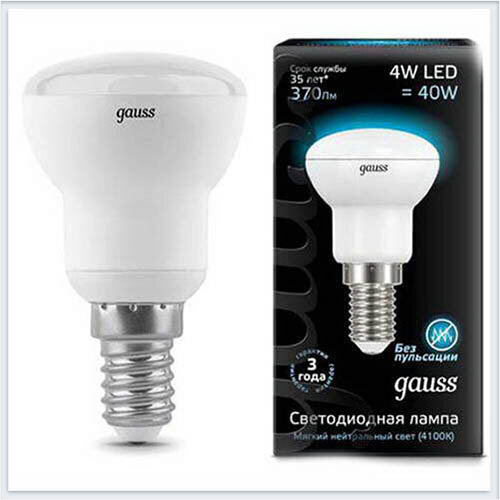 Gauss Лампа светодиодная R39 E14 4W 4100K Gauss 106001204