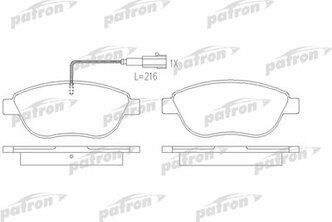 Колодки тормозные дисковые передние Fiat Idea/Stilo/Stilo Multi Wagon 99>14 Lancia Delta III/Musa 04>14 Abarth 500 / 595 / 695 08> PATRON PBP1467