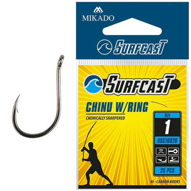 Крючки Mikado SURFCAST- CHINU W/RING № 10 BN (25 шт.)