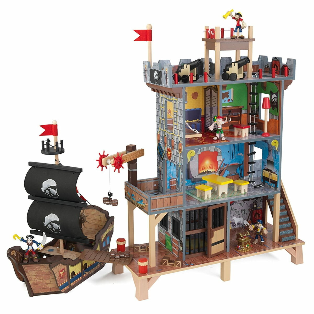 KIDKRAFT игровой набор Пиратская крепость Форт (с кораблем)