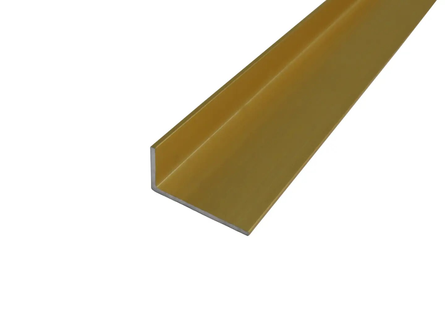 L-профиль с неравными сторонами 20x10x1.2x1000 мм, алюминий, цвет золотой