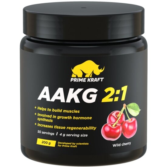Аминокислоты Prime Kraft AAKG 2:1 (вишня), банка, 200 гр.