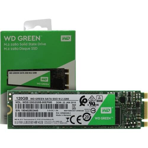 Накопитель SSD WD Original SATA III 120Gb WDS120G2G0B Green M.2 2280