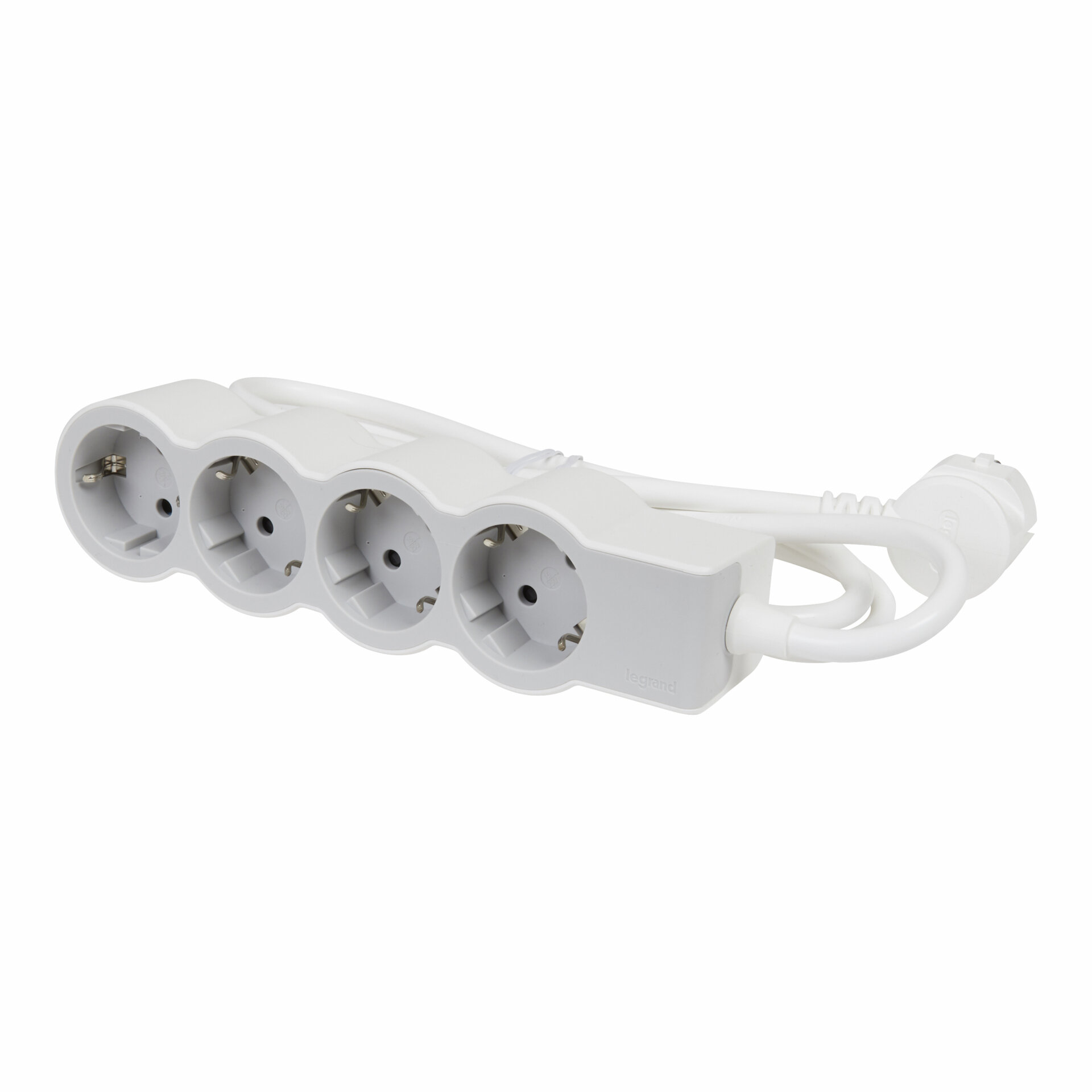 Удлинитель серии Стандарт 4 x 2К+З с кабелем 3 м., цвет: бело-серый , LEGRAND 694561 (1 шт.) - фотография № 1