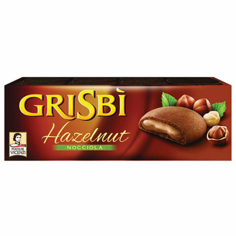 Печенье GRISBI (Гризби) "Hazelnut", комплект 5 шт., с начинкой из орехового крема, 150 г, 13829 - фотография № 2