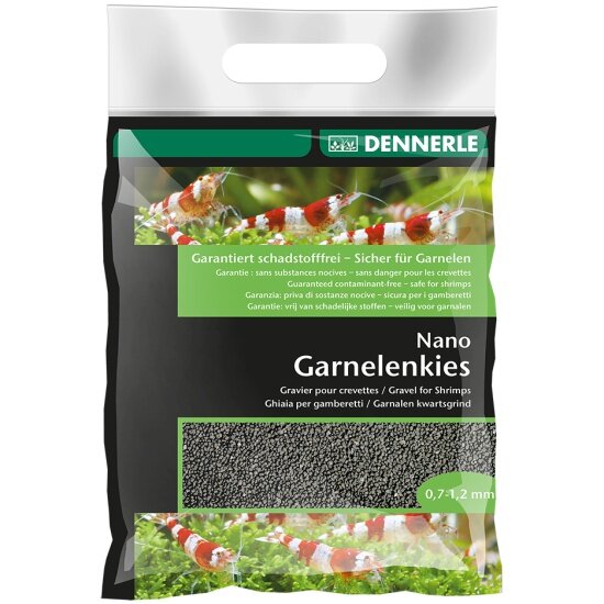 Грунт Dennerle Nano Garnelenkies, цвет черный, фр 0,7-1,2 мм., 2 кг.