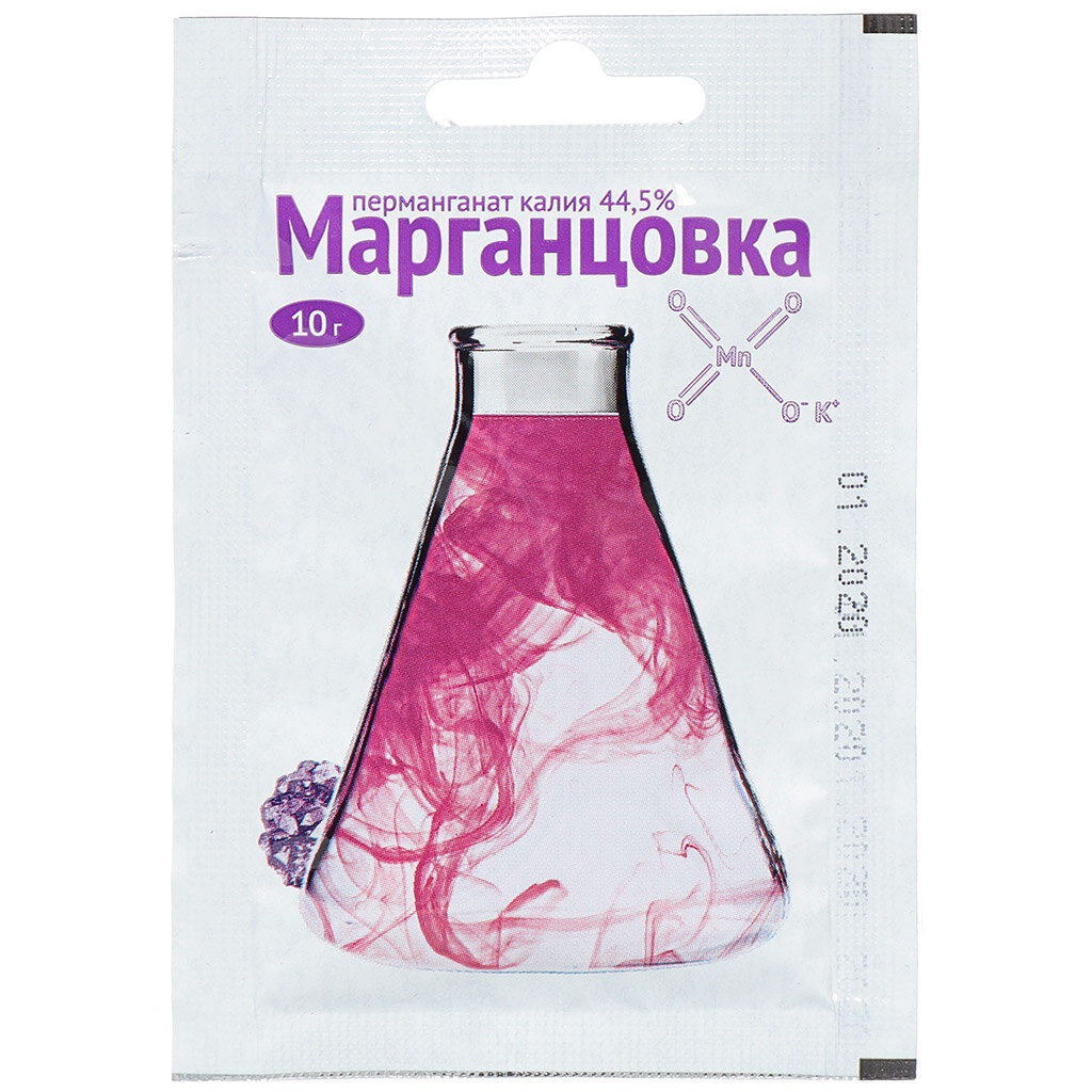 Удобрение Марганцовка (перманганат калия), минеральное, порошок, 10 г