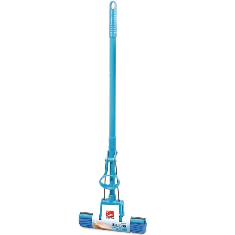 фото Швабра ЭкоКоллекция губчатая, для пола, отжимная, PVA, с МОПом, телескопическая