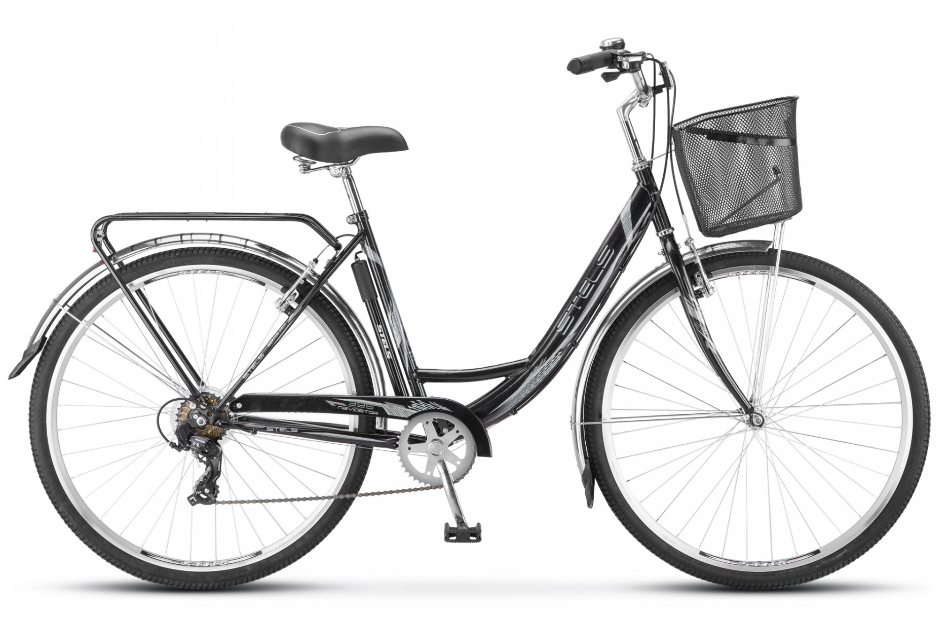 Городской велосипед STELS Navigator 395 28 Z010 (2018) рама 20" Черный