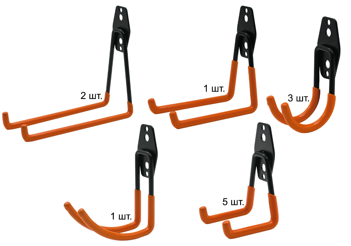 Набор гаражных крючков 12шт + крепеж - фотография № 1