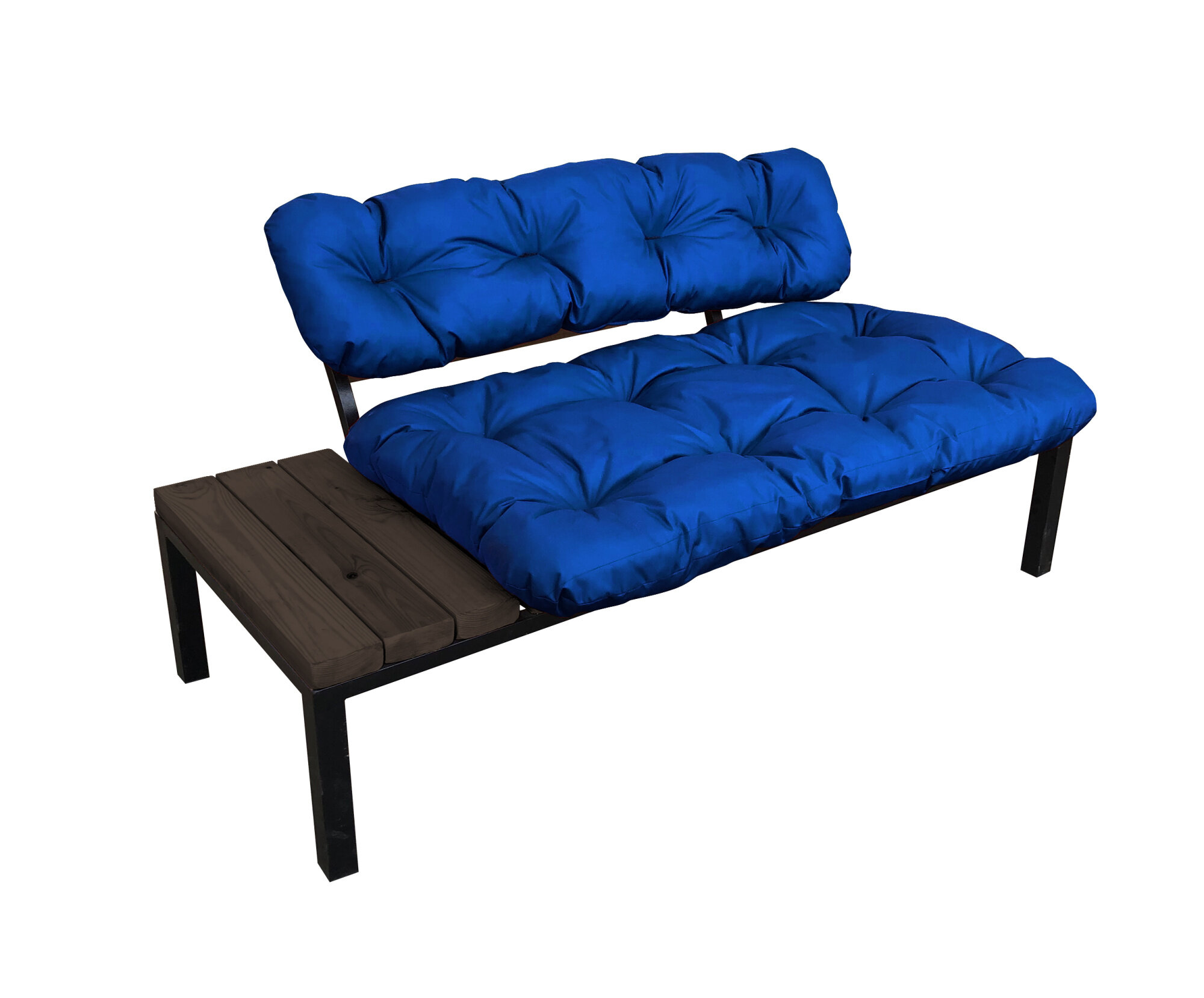 Садовый диван "Дачный" со столиком голубая подушка M-Group - фотография № 8