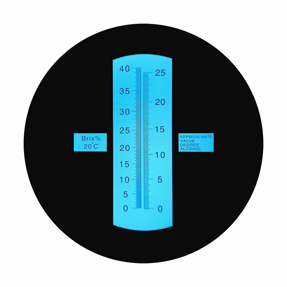 Рефрактометр для вина: Сахар 0-40% по шкале Брикса 0-25% Спирт ATC-40