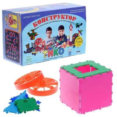 Конструктор тико Геометрия, 155 деталей, 6 колёс тико 4210148 .
