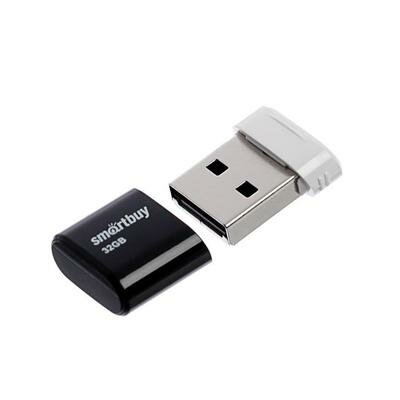 Флешка Smartbuy Lara, 32 Гб, USB2.0, чт до 25 Мб/с, зап до 15 Мб/с, черная Smartbuy 4260320