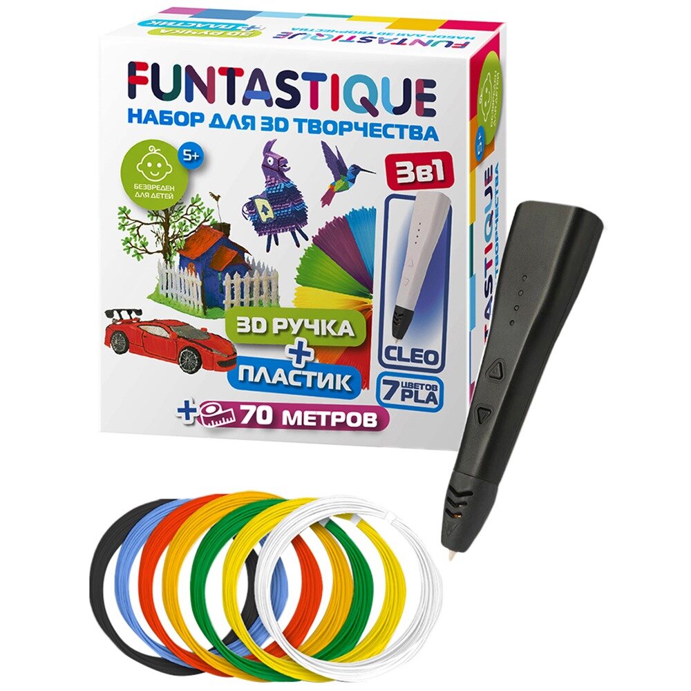 Funtastique Cleo + PLA-пластик 7 цветов FPN04B-PLA-7