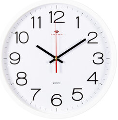 Часы Настенные 3027-121 Круг Диам 30СМ Классика Пластик Корп БЕЛ Рубин .