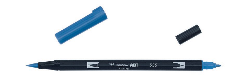 Маркер-кисть Tombow ABT Dual Brush Pen 535 синий кобальт ABT-535