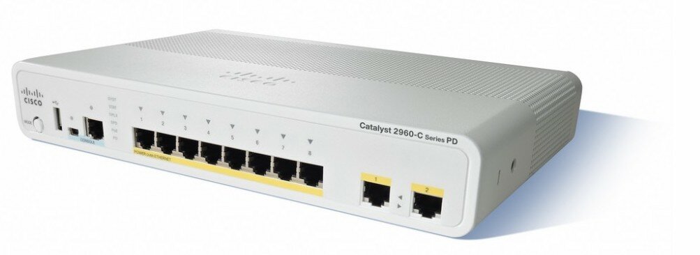 Коммутатор CISCO WS- C2960CPD-8TT- L