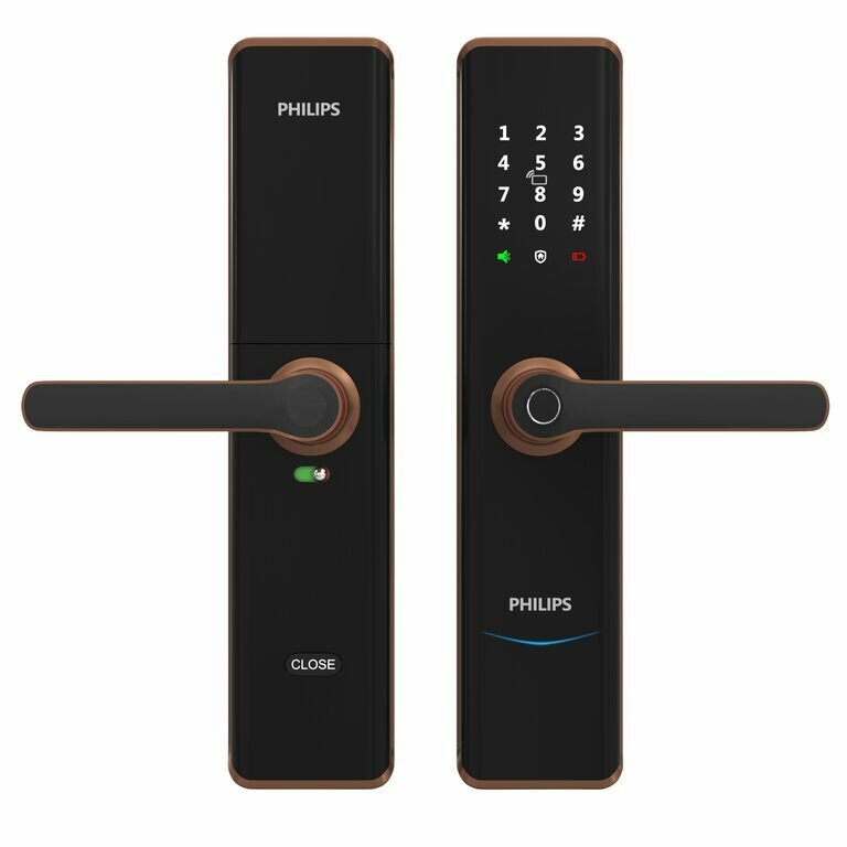 фото Электронный дверной замок PHILIPS EasyKey 7300 медный