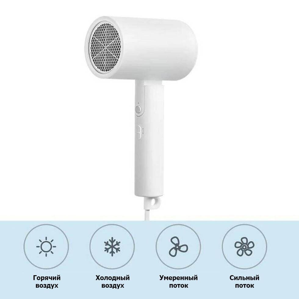 Фен для волос Mijia Home Negative Ion Portable Hair Dryer H100 (White/Белый) - фотография № 2