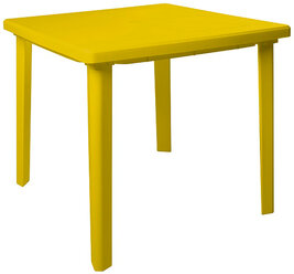 Стол пластиковый квадратный Стандарт Пластик 80x80x71 см желтый