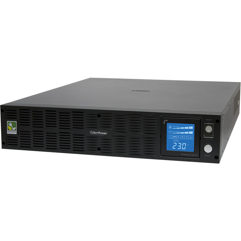 ИБП CyberPower PR3000ELCDRT2U, Rackmount, Line-Interactive, 3000VA/2700W, 9 IEC-320 С13, 1 IEC C19 розеток, USB&Serial,