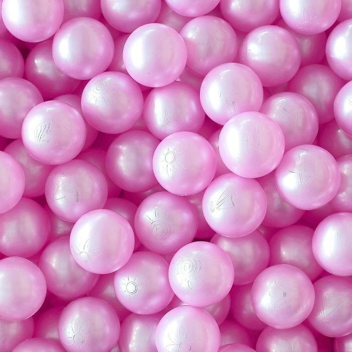 Шарики для сухого бассейна 'Перламутровые', диаметр шара 7,5 см, набор 150 штук, цвет розовый, голубой, белый, зелёный - фотография № 3