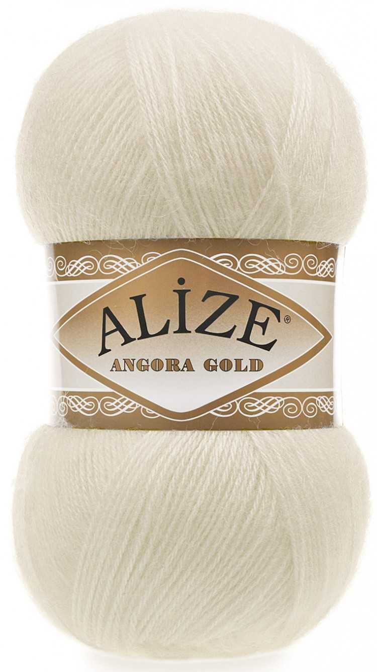 Пряжа Alize Angora Gold - 01 кремовый