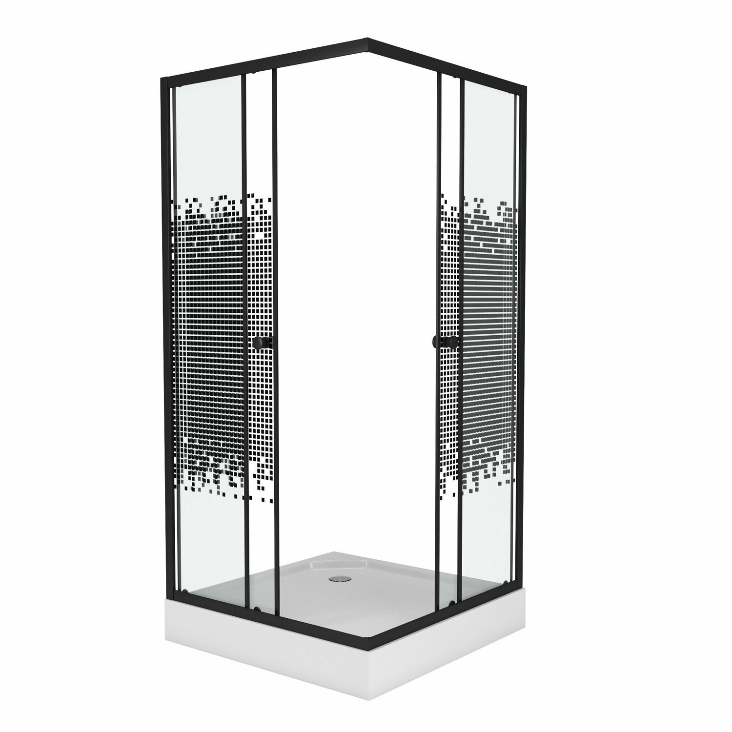Душевой угол Niagara Eco NG-010-14Q BLACK 100x100