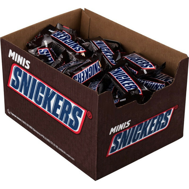 Шоколадный батончик Snickers миниc, 1кг - фотография № 1