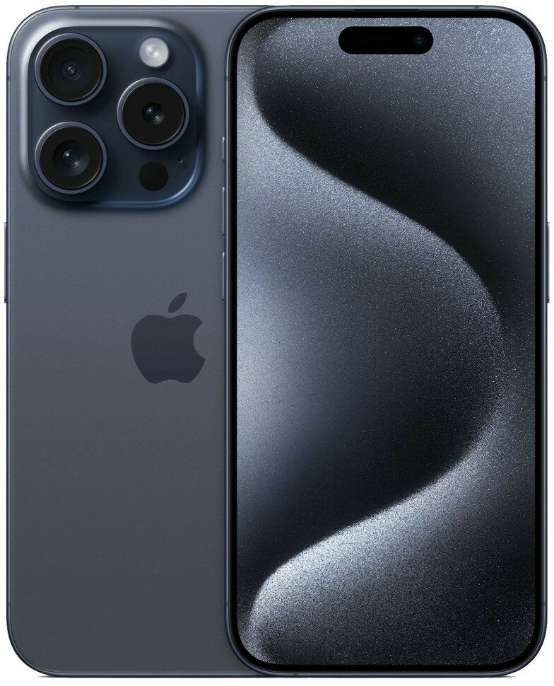 Apple iPhone 15 Pro 128 ГБ, синий титан