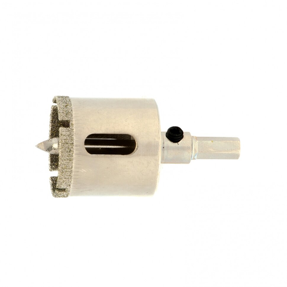 фото Сверло по керамической плитке и стеклу, 30 х 55 мм, шестигранный хвостовик, с центрующим сверлом Сибртех