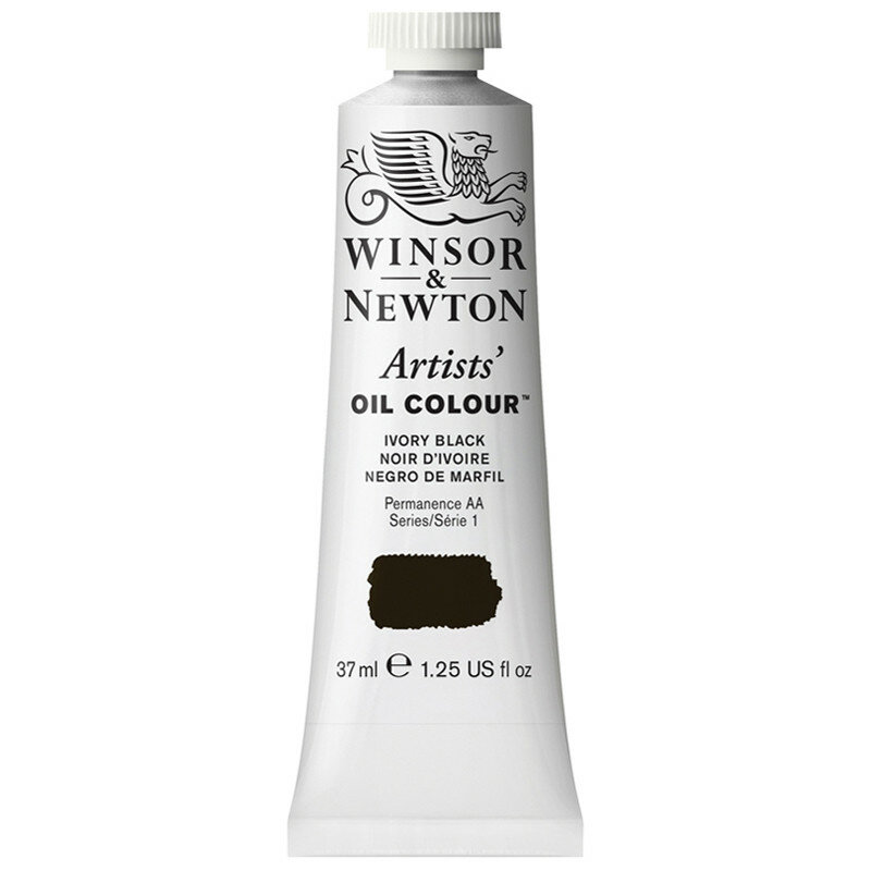 Краска масляная профессиональная Winsor&Newton Artists Oil, 37мл, черная слоновая кость ( Артикул 316867 )