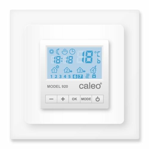 Встраиваемые терморегуляторы Caleo Терморегулятор CALEO 920 с адаптерами встраиваемый цифровой программируемый 3.5 кВт