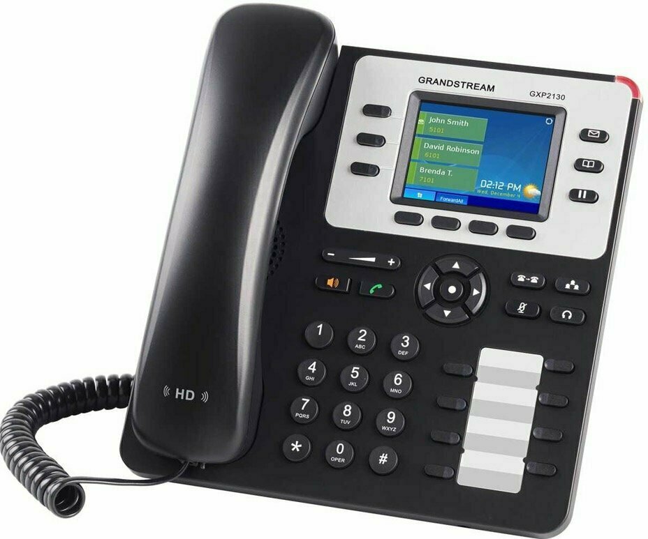 IP-телефон Grandstream GXP-2130 GXP-2130V2 Поддержка PoE/линий 3шт.