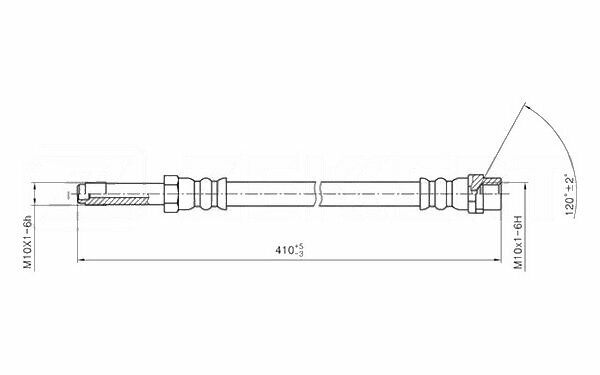 Шланг тормозной MB Sprinter (901-904) 95- Sprinter (909) 06- VW LT 28-35 II 28-46 II 96-