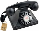 Телефон дисковый в стиле ретро GPO 200 Rotary Black - изображение