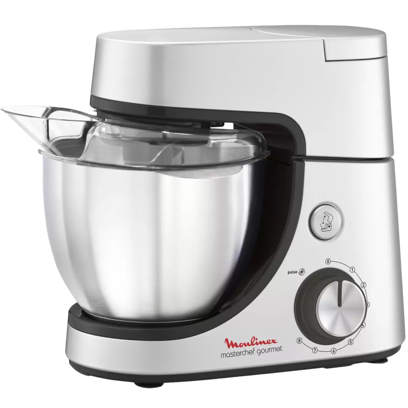 Кухонный комбайн Moulinex QA519D32 Masterchef Gourmet, 1100 Вт, серебристый/серый