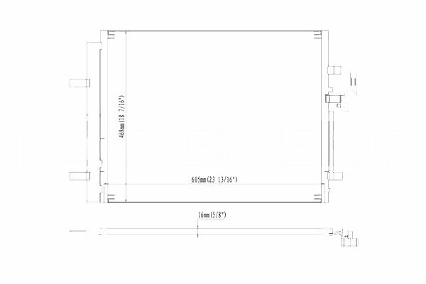 Радиатор кондиционера Ford Galaxy II 06- Mondeo IV 07- S-Max 06-